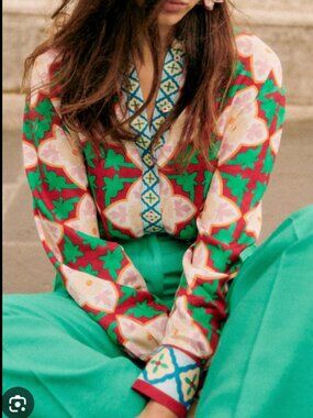 Sezane Olaya Shirt- Tile Print